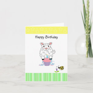 Carte Anniversaire de Little Lamb