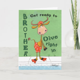 Carte Anniversaire de Longhorn Cow Diver de Brother