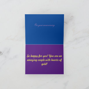 Carte Anniversaire de l'or