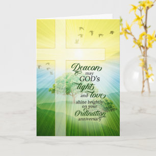 Carte Anniversaire de l'ordination du diacre Prairie ens