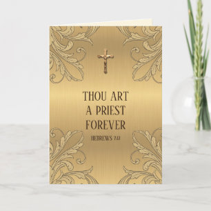Carte Anniversaire de l'ordination du diacre prêtre cath