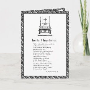 Carte Anniversaire de l'Ordination du prêtre catholique 