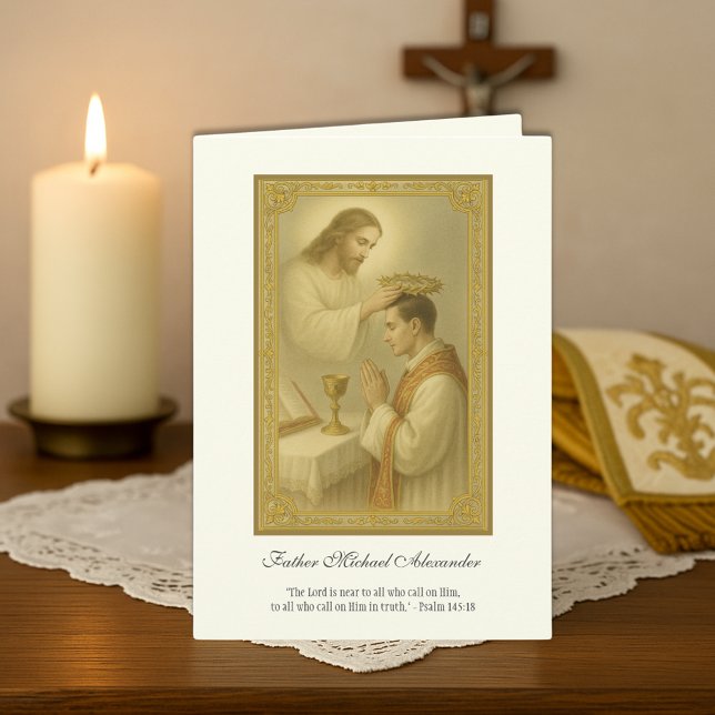 Carte Anniversaire de l'ordination sacerdotale du Père J (Créateur téléchargé)