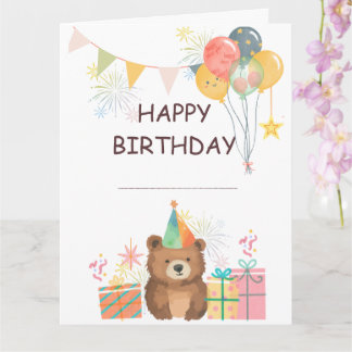 Carte Anniversaire de l'ours