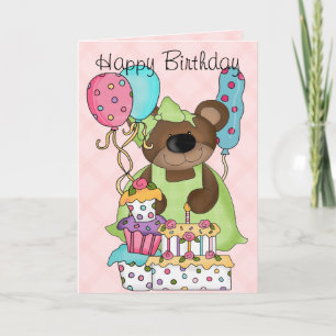 Carte Anniversaire de l'ours mignon
