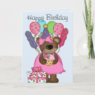 Carte Anniversaire de l'ours mignon