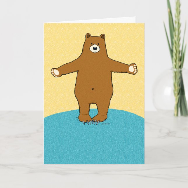 Carte Anniversaire de l'ourson gratuit (Devant)