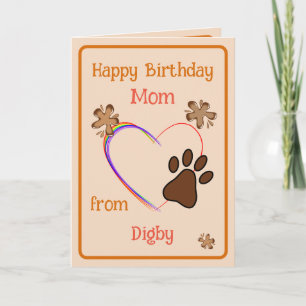 Carte Anniversaire de maman du chien