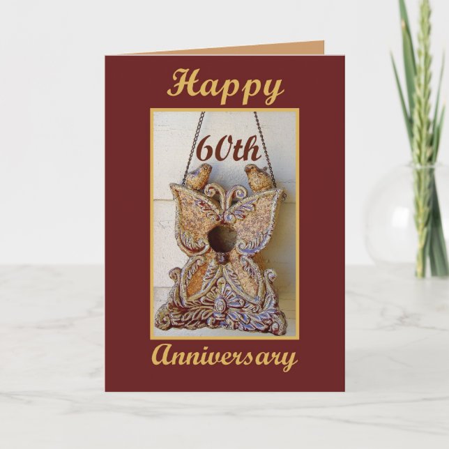 Carte Anniversaire de maman et de papa soixantième avec (Devant)