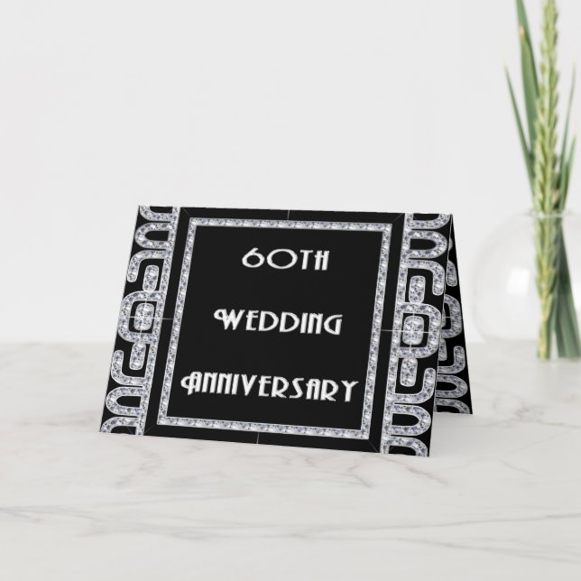 Carte Anniversaire de mariage de jubilé de diamant (Devant)