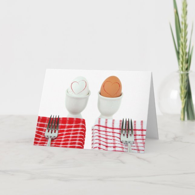 Carte Anniversaire de mariage de petit déjeuner (Devant)