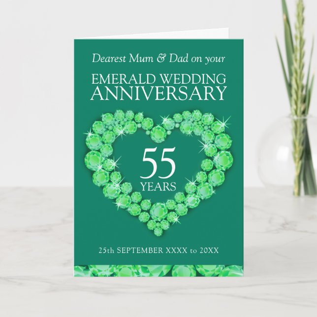 Carte Anniversaire de mariage des parents avec photo à l (Devant)