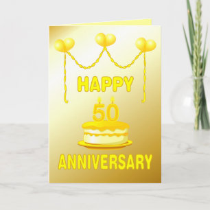 Carte Anniversaire de mariage d'or