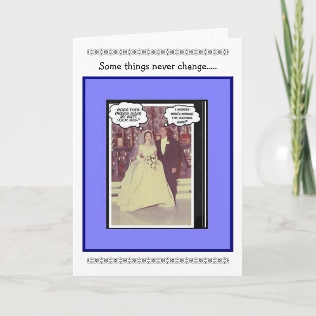 Carte Anniversaire de mariage drôle - Vintage (Devant)
