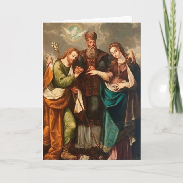 CARTE ANNIVERSAIRE DE MARIAGE FIANÇAILLES DE MARIE JOSEP (Devant)