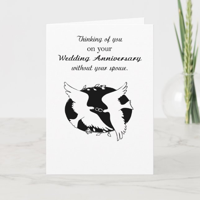 Carte Anniversaire de mariage sans souvenirs du conjoint (Devant)