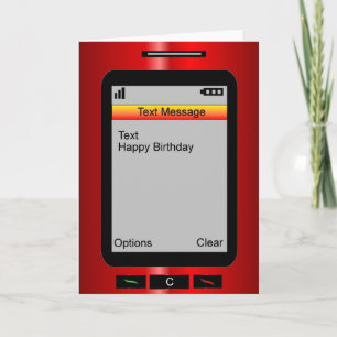 Carte Anniversaire de message textuel joyeux