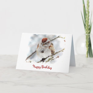 Carte Anniversaire de moineau d'arbre