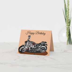 Carte Anniversaire de moto indienne