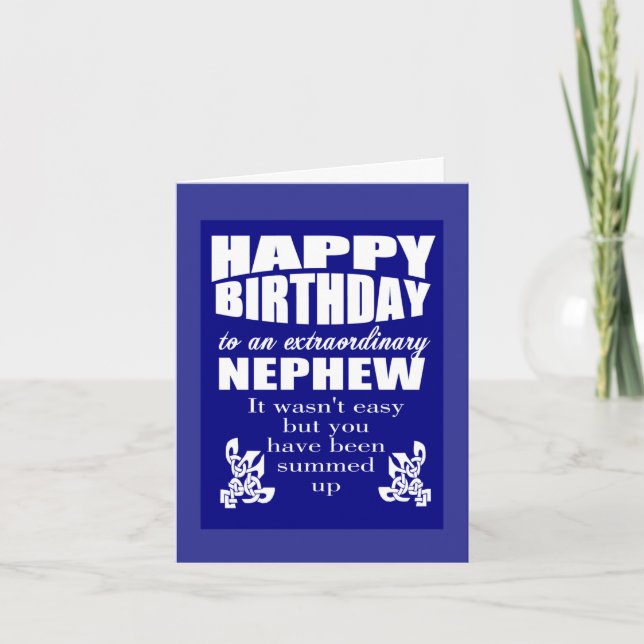 Carte Anniversaire de naissance de neveu (Devant)