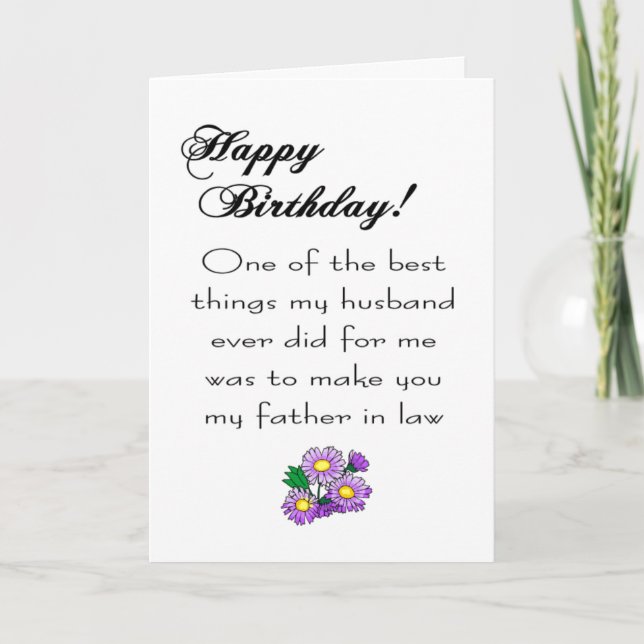 Carte anniversaire de naissance du père (Devant)