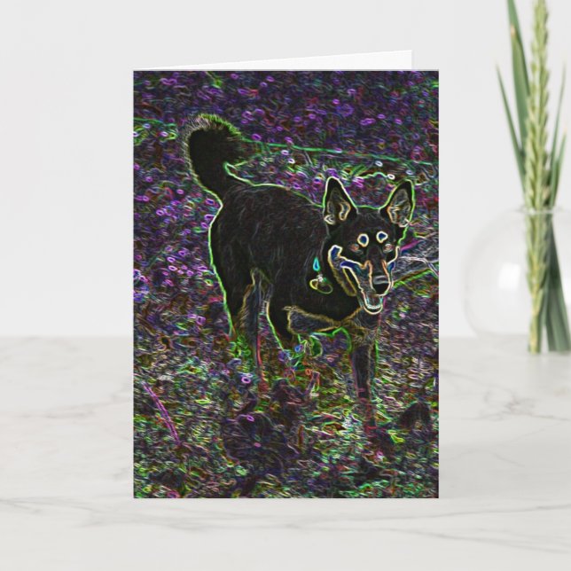 Carte Anniversaire de Neon Canine (Devant)