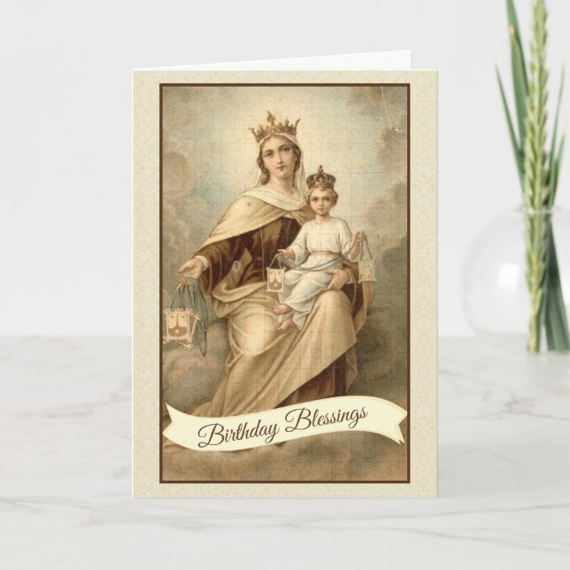 Carte Anniversaire de Notre-Dame du Mont Carmel (Devant)
