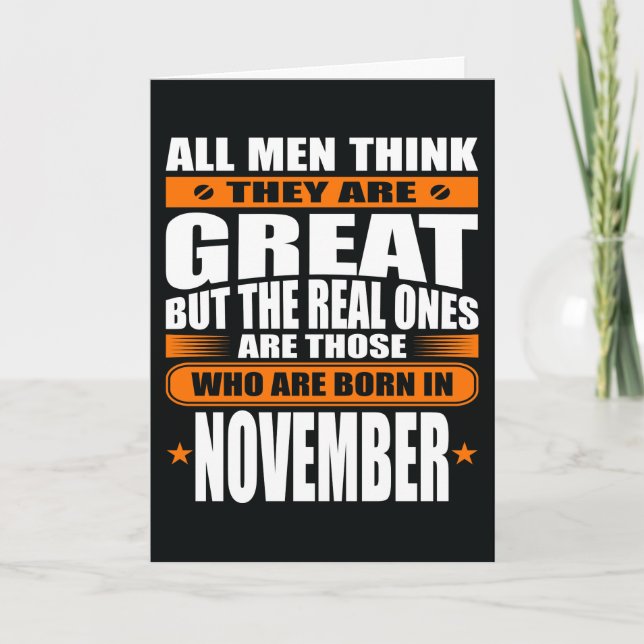 Carte Anniversaire de novembre (ajoutez votre texte) (Devant)