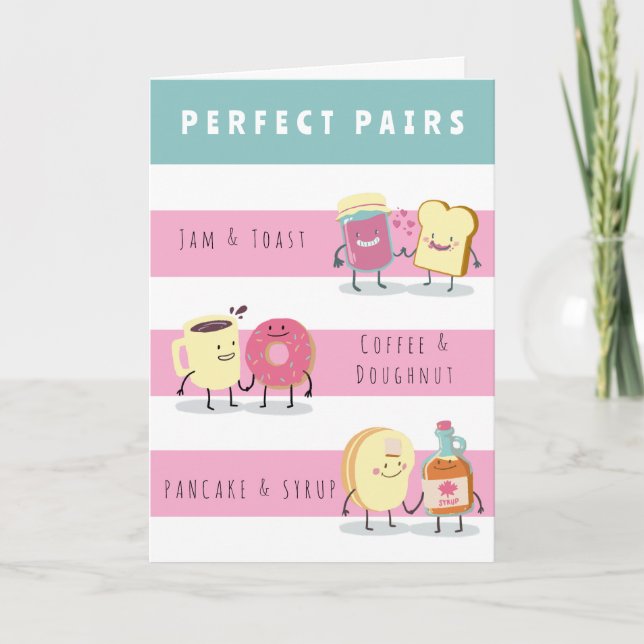 CARTE ANNIVERSAIRE DE PAIRE PARFAITE AMUSANTE (Devant)