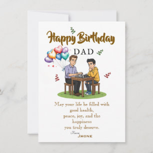 Carte Anniversaire de papa