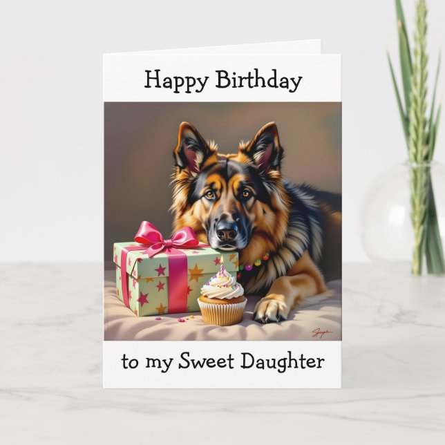 Carte Anniversaire de Paw-some pour soeur | Berger Allem (Devant)