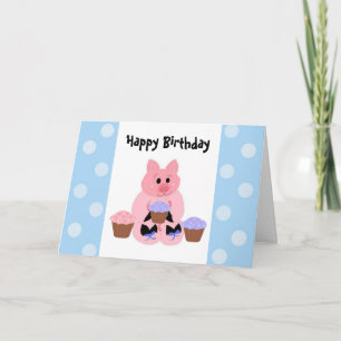 Carte Anniversaire de Piggy Cute