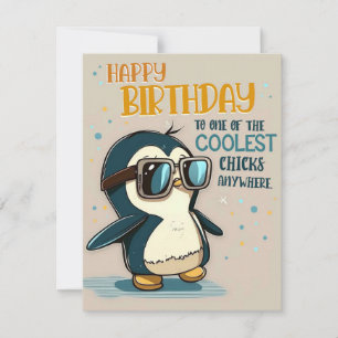 Carte Anniversaire de Pingouin de Chick le plus fr