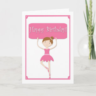 Carte Anniversaire de Pink Ballerina