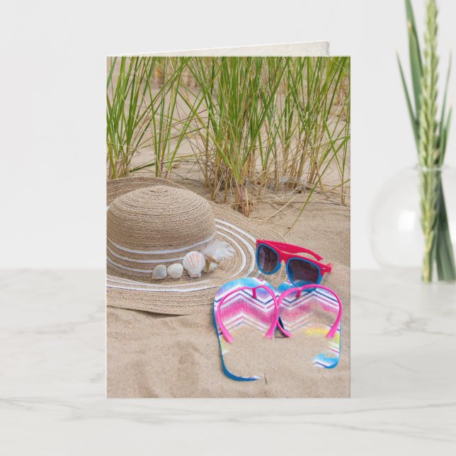 Carte Anniversaire de plage pour ami (Devant)