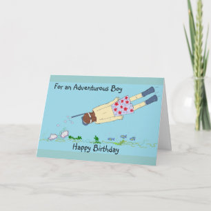 Carte Anniversaire de plongée en apnée