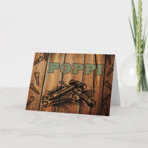 Carte Anniversaire de Poppi Grandpa Tools et Wood
