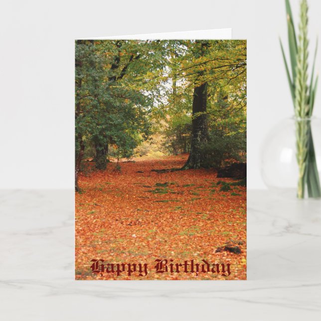 Carte anniversaire de promenade de pays joyeux (Devant)
