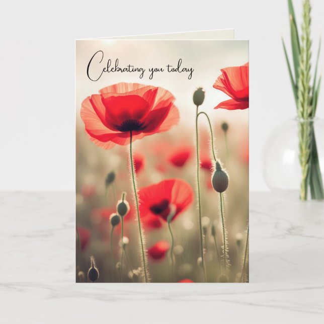 Carte Anniversaire de Red Poppy (Devant)