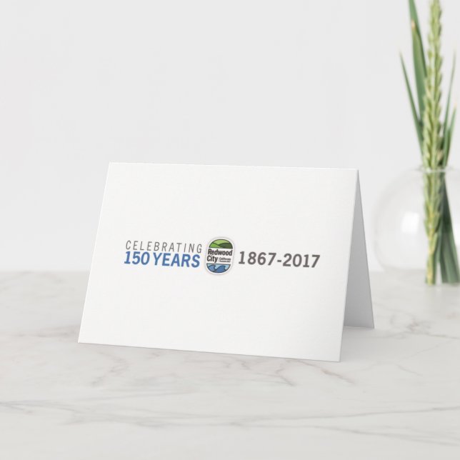 Carte Anniversaire de Redwood City 150th (Devant)