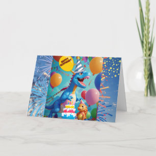 Carte Anniversaire de Roar Souhaite T-Rex Dinosaur