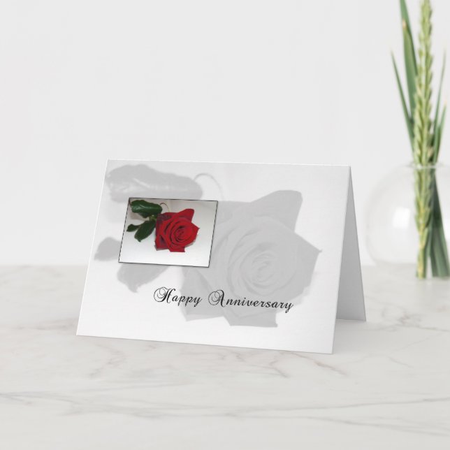 Carte Anniversaire de rose (Devant)
