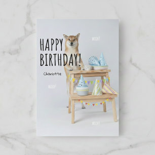 Carte Anniversaire de Shiba Inu 🐶 lâcher la traîne
