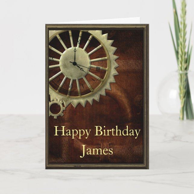 Carte Anniversaire de Steampunk (Devant)