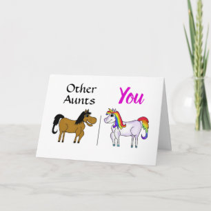 Carte Anniversaire de Tante Unicorn