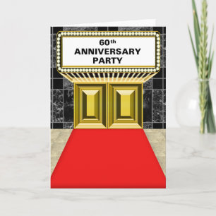 Carte Anniversaire de tapis rouge soixantième de