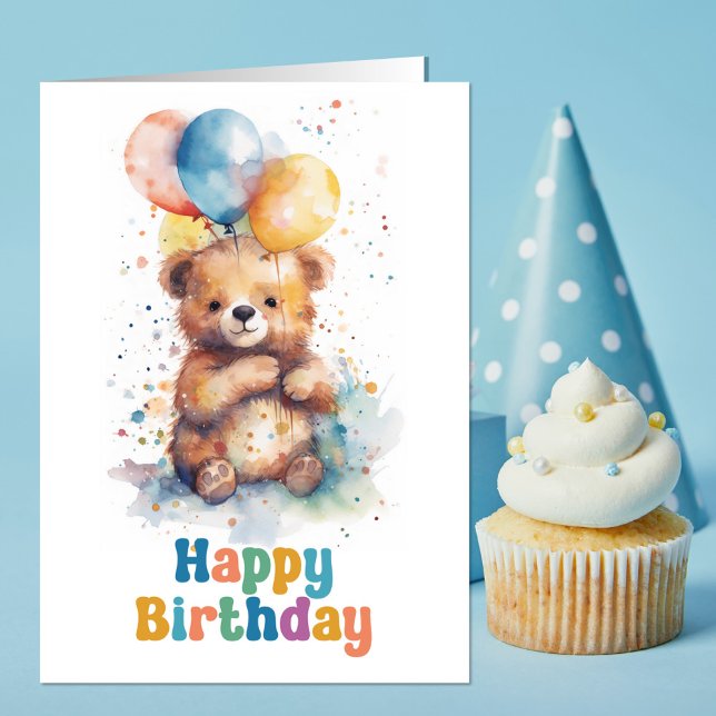 Carte Anniversaire de Teddy Bear (Créateur téléchargé)