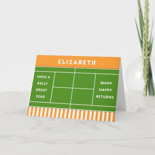 Carte Anniversaire de tennis drôle (Devant)