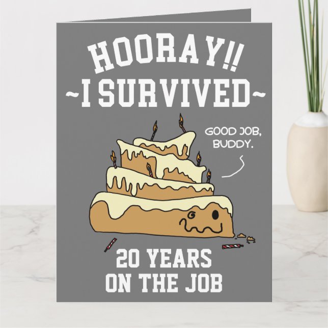 Carte Anniversaire de Travail Appréciation des Employés (Devant)