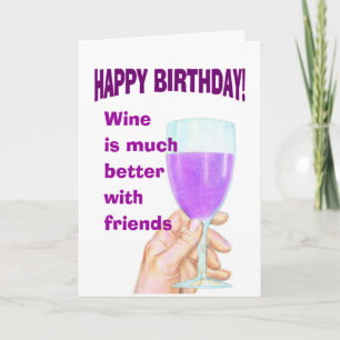 Carte anniversaire de vin amusant